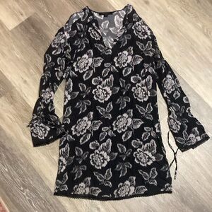Allsaints Floral Cold Shoulder Dress
